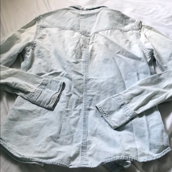 chambray denim button up top - Picture 7 of 7